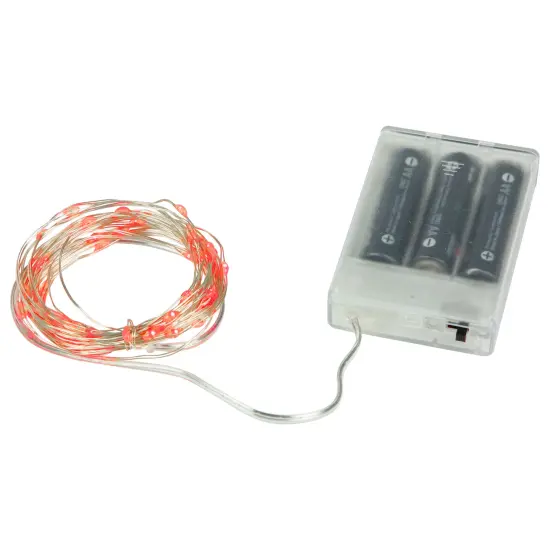 Northlight Micro Fairy Christmas Lights - Red LED - 16' Copper Wire - 50ct {7}