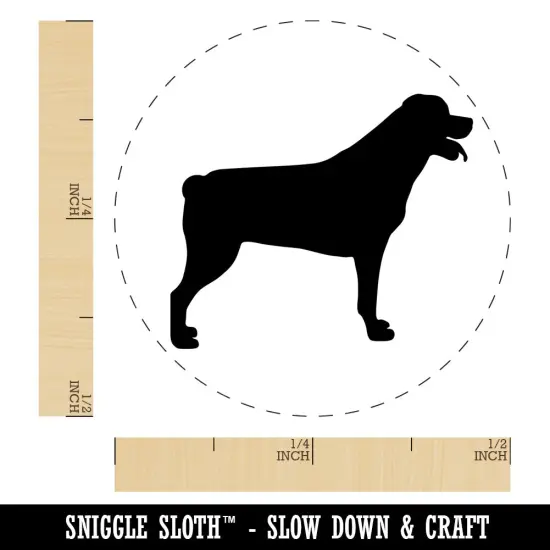 Rottweiler Dog Solid Self-Inking Rubber Stamp for Stamping Crafting Planners Lime Green {1}