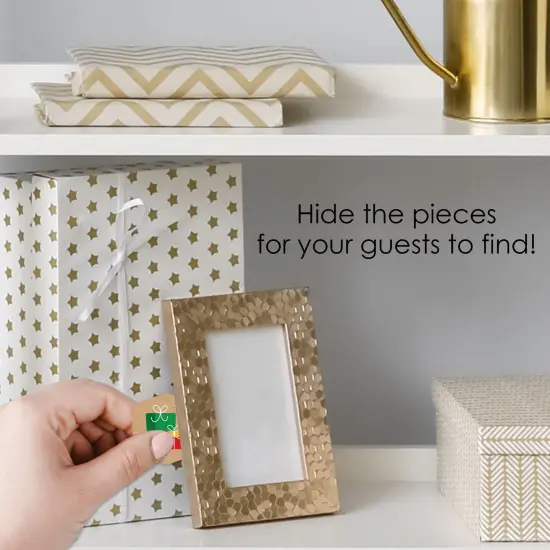 Big Dot of Happiness Jolly Santa Claus - Christmas Party Scavenger Hunt - 1 Stand and 48 Game Pieces - Hide and Find Game {4}