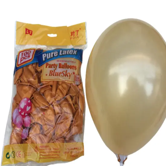 Kitcheniva Pearl Latex Thickening Party Balloon 10 in Gold-100 pcs {1}