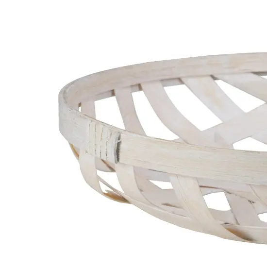 Northlight Round Lattice Tobacco Baskets - Cream White - Set of 3 {5}