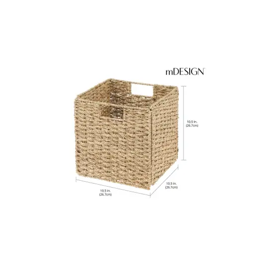 mDesign Seagrass Woven Kitchen Basket Organizer, Handles {3}