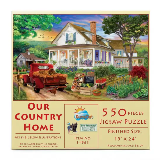 Sunsout Our Country Home 550 pc Jigsaw Puzzle 31963 {4}