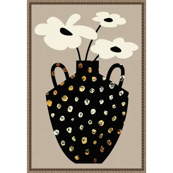 Vase Floral II by Incado Framed Canvas Wall Art {1}
