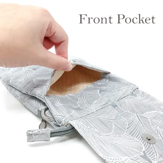 Wrapables Mini Crossbody Cell Phone Bag Front Flap / Gray {3}