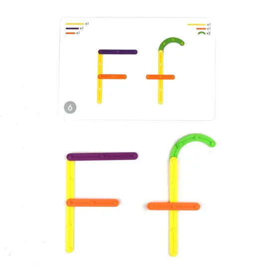 GeoStix Letter Construction Set - 200 Connecting Sticks - 50 Activities {5}