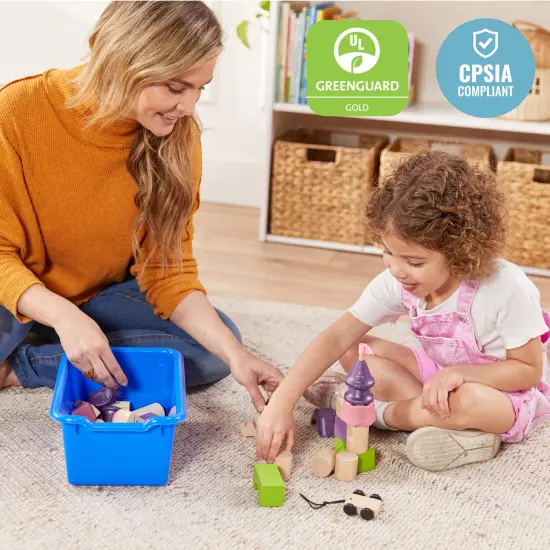 Scoop Front Storage Bins, Multipurpose Organization, 30-Pack Blue {6}