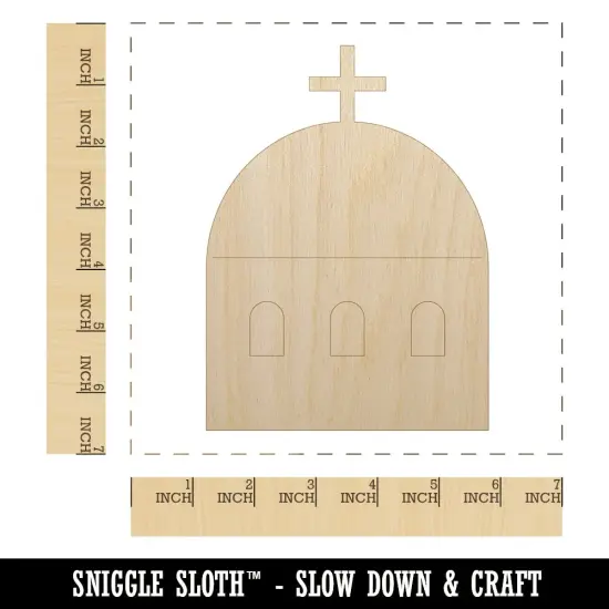 Greece Greek Symbol Church Dome Unfinished Wood Shape Piece Cutout for DIY Craft Projects {1}