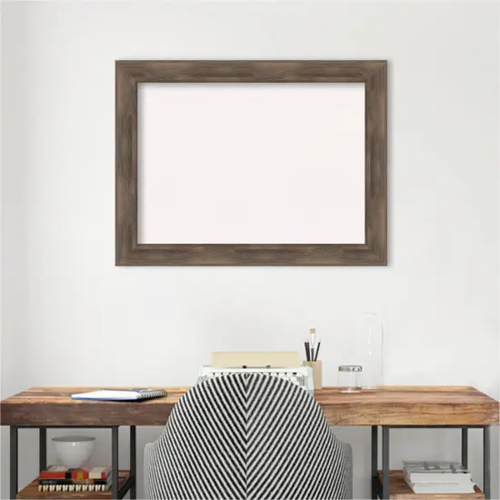 Hardwood Wood Framed Corkboard, White Cork Mocha {5}