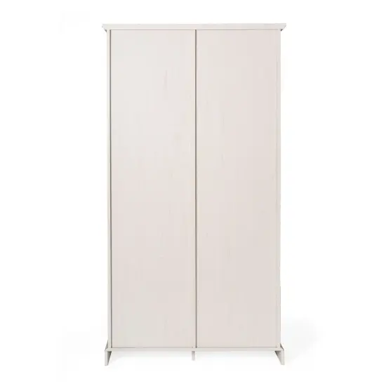 Merrick Lane Finnoula Farmhouse Storage Cabinet, Semi-Open Storage with Sliding Barn Door White {4}