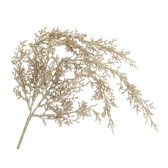 Northlight 24" Golden Glittered Pine Christmas Spray {5}