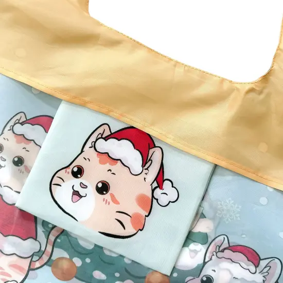 Wrapables Christmas Holiday AllyBag Collection Reusable Shopping Bag Christmas Kitties {3}