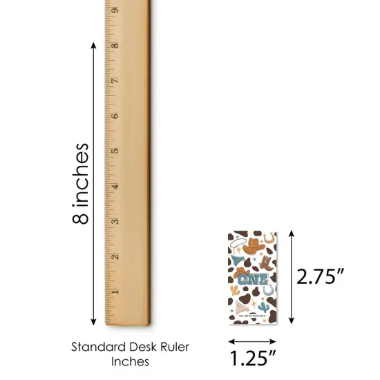 Big Dot of Happiness My First Rodeo - Mini Candy Bar Wrapper Stickers - Little Cowboy 1st Birthday Party Small Favors - 40 Count {5}