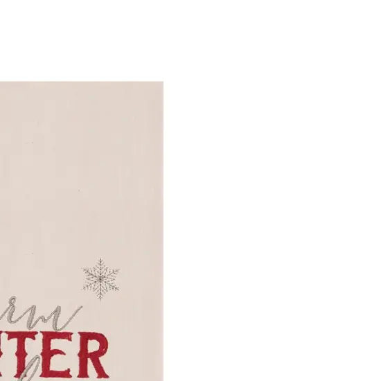 27" x 18" Nordic Christmas "Winter Wishes" Sentiment Featuring Deer on Beige Background Christmas Holiday Cotton Kitchen Dish Towel {4}