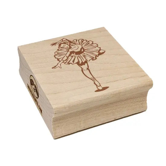 Ballerina En Pointe Pose Square Rubber Stamp for Stamping Crafting {7}