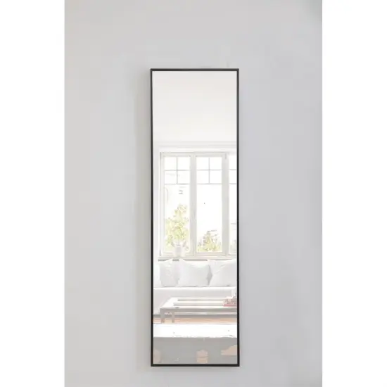 Metal frame Rectangle Mirror 18 inch Black {2}
