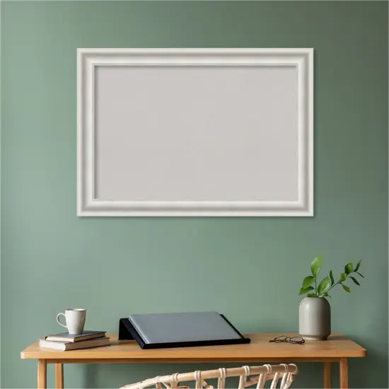 Parlor Framed Corkboard, Grey Cork Parlor White {5}