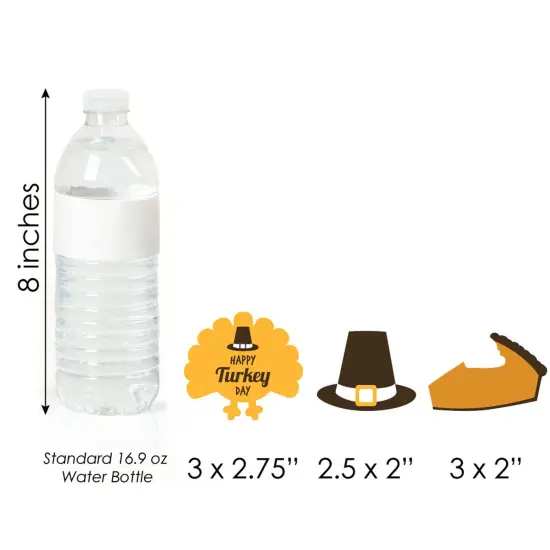 Big Dot of Happiness Happy Turkey Day - Thanksgiving DIY Shaped Party Cut-Outs - 24 Count {6}