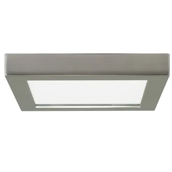 Satco 13.5w 7" Flush Mount LED Fixture w/ Square Shape in Brushed Nickel 2700k {1}
