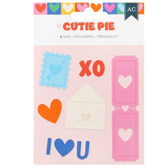 American Crafts Cutie Pie Metal Die Set 3"X4"-6/Pkg {1}