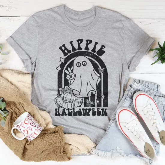 Women's Hippie Halloween T-Shirt {3}