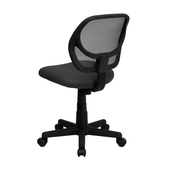 Emma and Oliver Mid-Back Mesh Swivel Task Office Chair with Curved Square Back Gray {4}