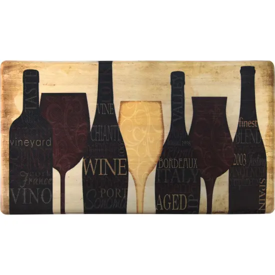 Oversized 20"x36" Feel at Ease Anti-Fatigue Kitchen Mat (Wine Silhouette) {2}