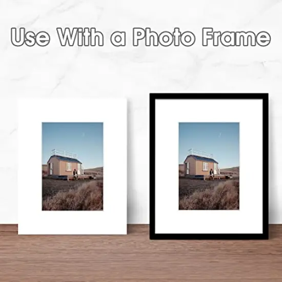 Pack of 25, Acid-Free White Pre-Cut 8x10 Picture Mat for 5x7 Photo with White Core Bevel Cut Frame Mattes {4}