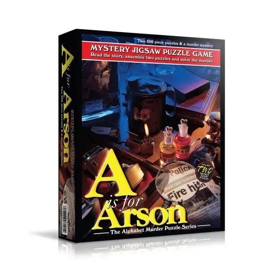 TDC Games A is for Arson Alphabet Mystery Jigsaw Puzzles (2) 500 pieces {1}