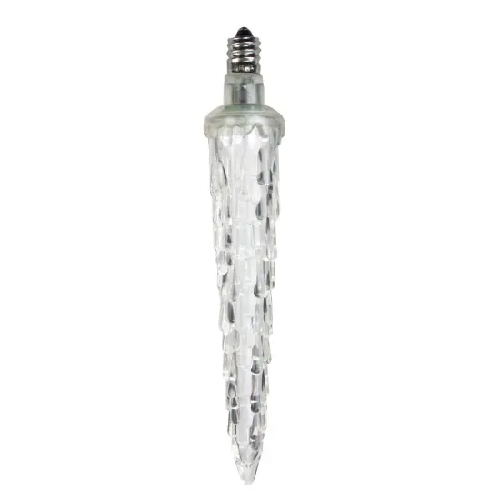 HUB Steady Burning C7 LED Christmas Icicle Light Bulb - Cool White - 5" Clear {1}