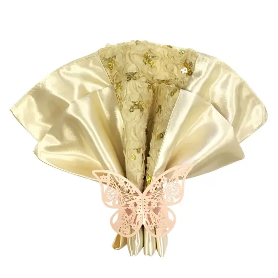 Butterflies Wedding Decor Napkin Rings (Set of 50) Pink {4}