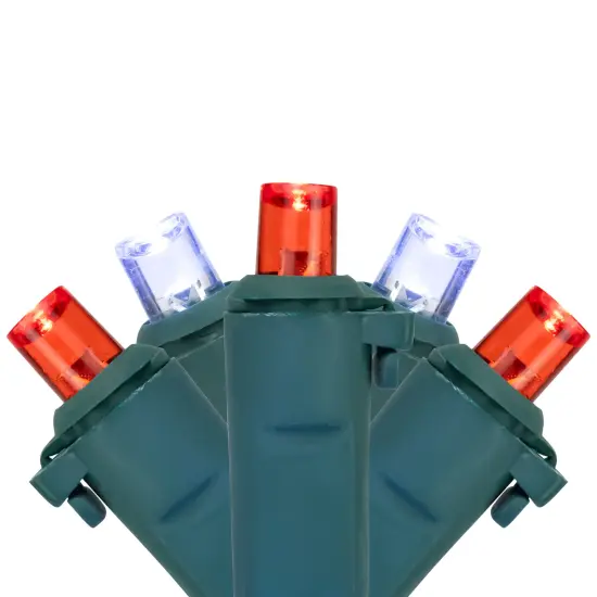 Northlight LED Wide Angle Christmas Lights - Red and White - 16.25' Green Wire - 50ct {3}