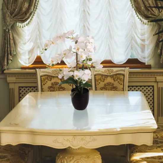 Set of 2: 22-Inch Phalaenopsis Orchid Arrangements - Elegant Faux Floral Decor for Home & Office, Floral Home by Artificial Flowers {2}