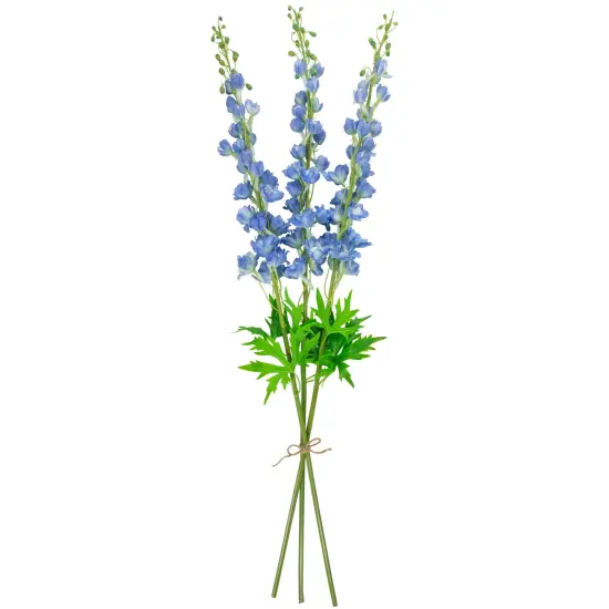 Northlight Real Touch&trade; Blue Delphinium Artificial Floral Stems, Set of 6 - 40" {5}