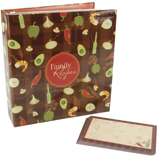 MBI Family Recipes 3-Ring Album Kit-5"X7" Recipe Cards {2}