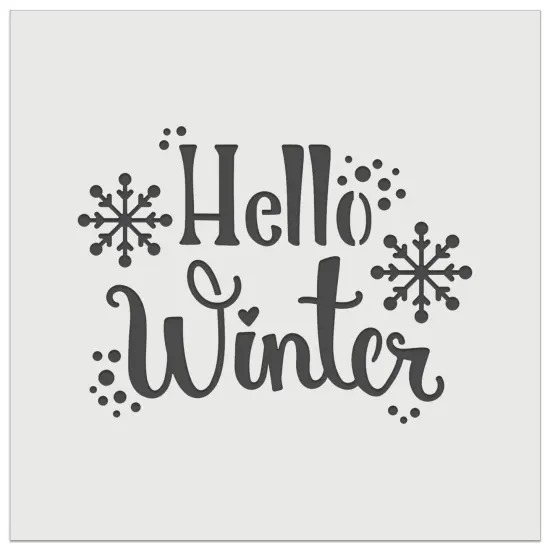 Hello Winter Snowflakes Wall Cookie DIY Craft Reusable Stencil {2}