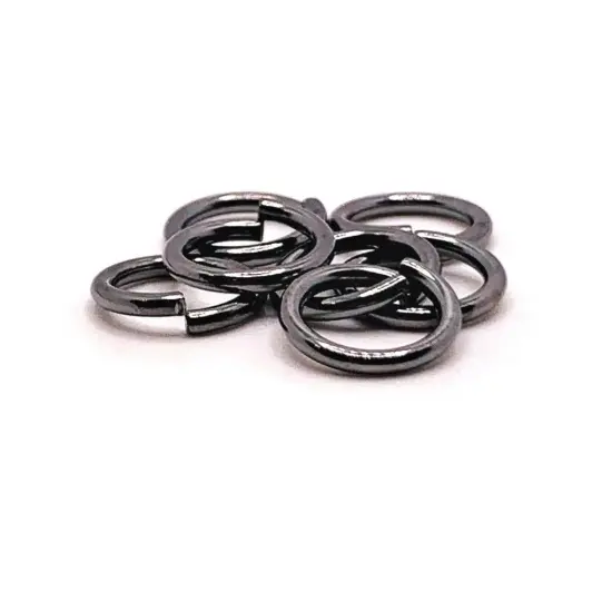 100, 500 or 1,000 Pieces: 9 mm Gray Gunmetal Open Jump Rings, 17g {1}
