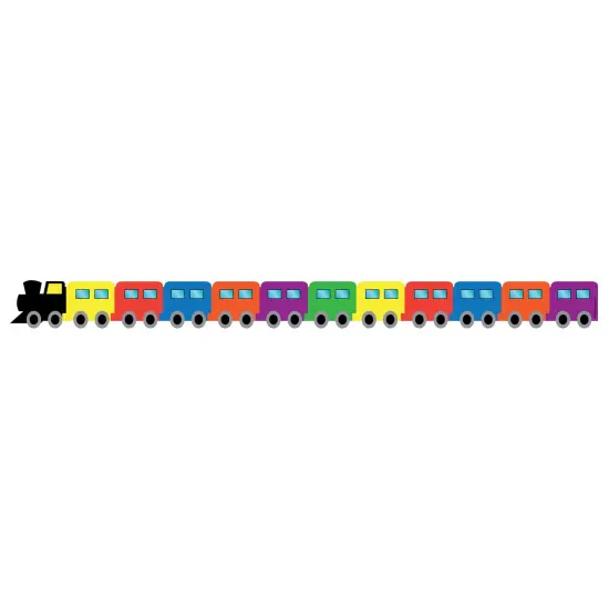 Train Die-Cut Border, 12 Strips/36 Feet Per Pack, 6 Packs {2}