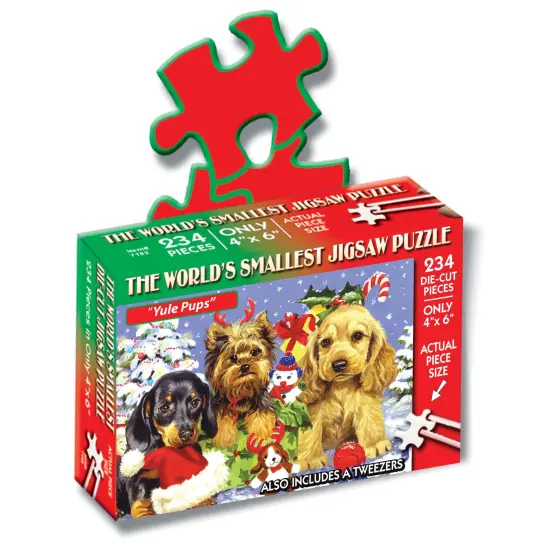 TDC Games World's Smallest Jigsaw Puzzle - Yule Pups, 6 in. {1}