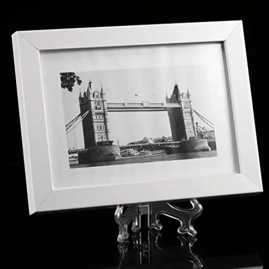 24 Pieces Plastic Easel Plate Display Stands Holders Picture Easel at Weddings, Home Decoration (Clear, 4 Inch) {4}