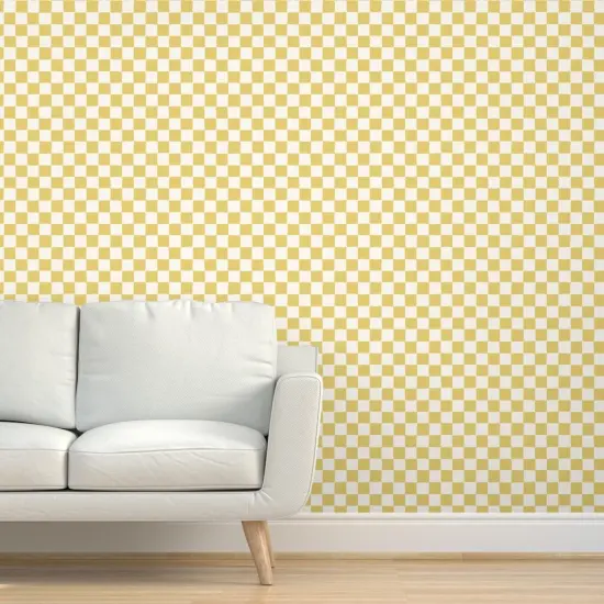 Pre-Pasted Wallpaper 2FT Wide Checker Squares Check Board Checkered Custom Pre-pasted Wallpaper by Spoonflower {5}