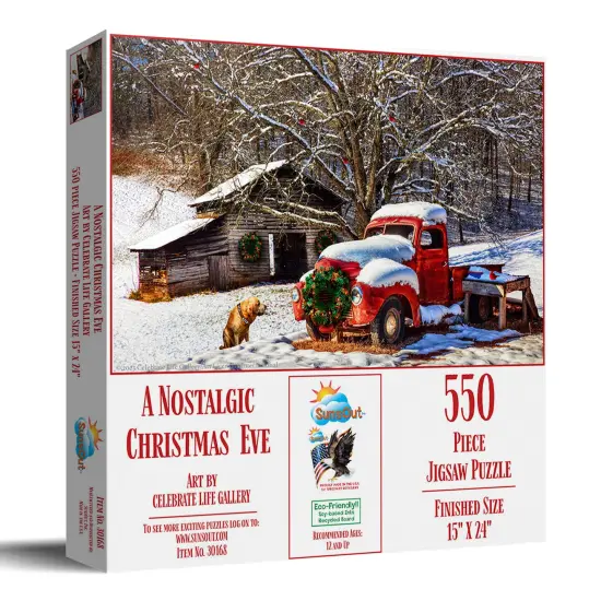 Sunsout A Nostalgic Christmas Eve 550 pc Christmas Jigsaw Puzzle 30168 {3}