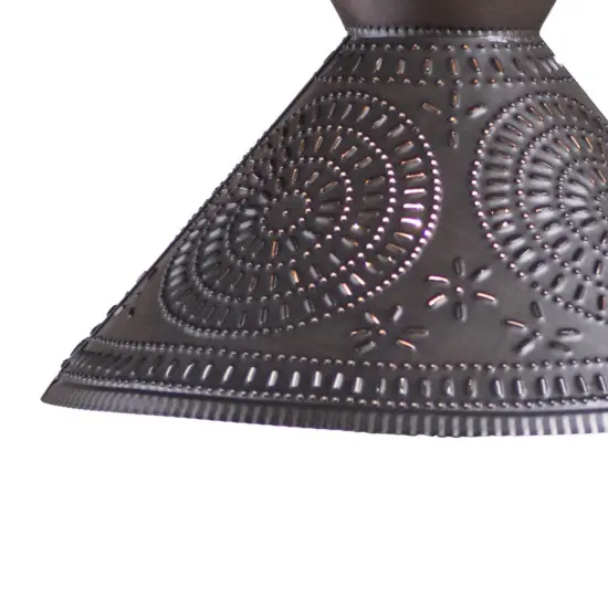 Irvins Country Tinware Betsy Ross Shade with Chisel in Kettle Black {4}