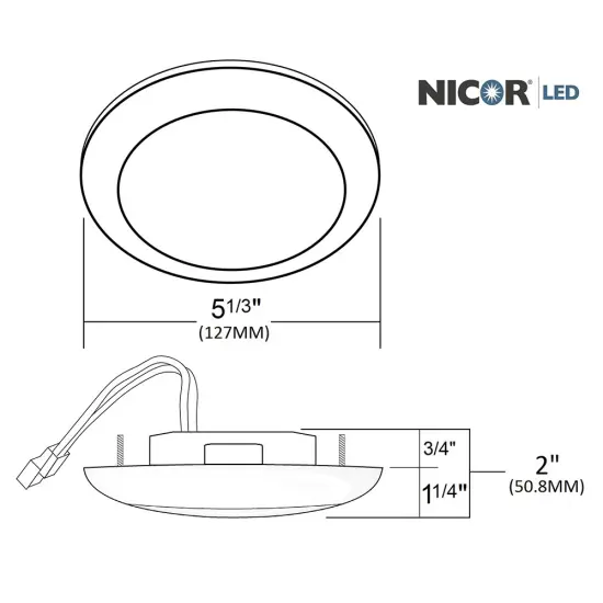 NICOR 4 in. White LED Surface Mount Retrofit in 3000K Soft White {5}