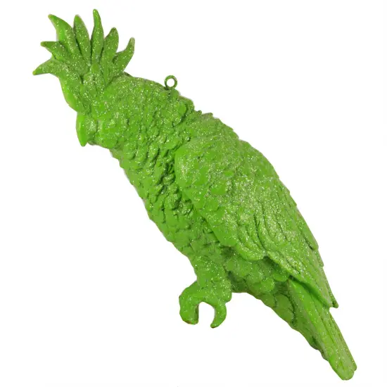 Allstate 13" Green Glittered Cockatoo Christmas Ornament {1}
