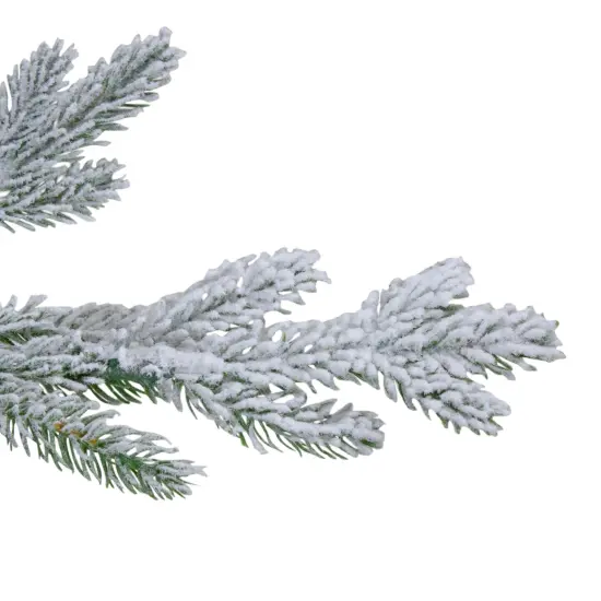 Northlight Real Touch&trade;️ Flocked Little River Fir Artificial Christmas Tree - Unlit - 6.5' Green {4}