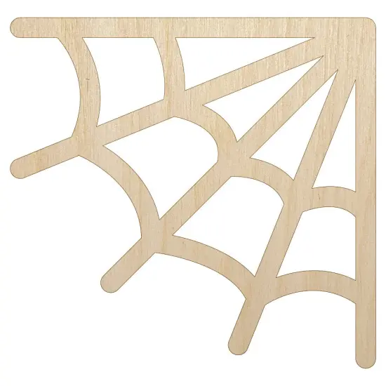 Corner Spider Web Unfinished Wood Shape Piece Cutout for DIY Craft Projects {2}