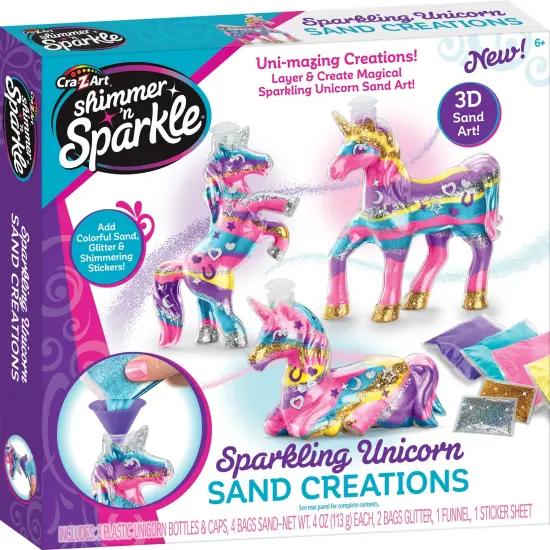 Cra-Z-Art Shimmer 'N Sparkle Sand Creations Kit-Sparkling Unicorn {2}