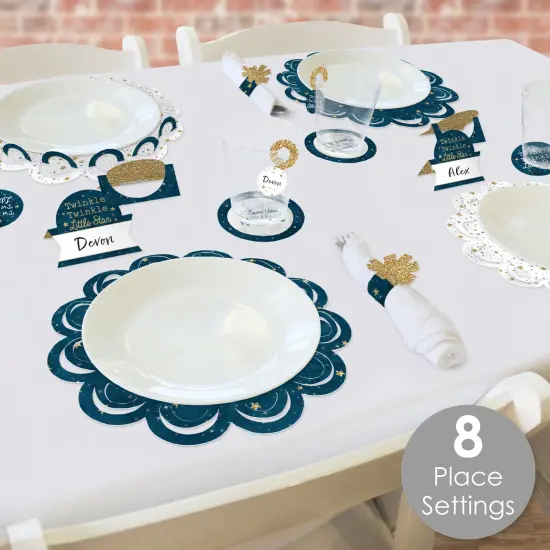 Big Dot of Happiness Twinkle Twinkle Little Star - Baby Shower or Birthday Party Paper Charger & Table Decorations Chargerific Kit for 8 {3}