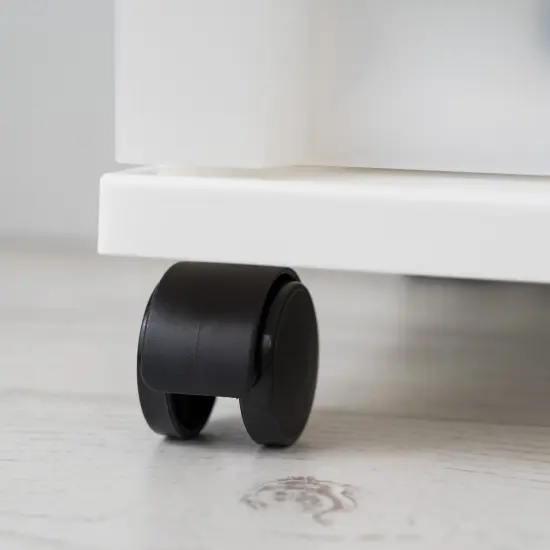 IRIS 8.5" x 11" 9 Drawer Storage Rolling Cart with Organizer Top, White {5}